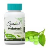 Sprowt Melatonin 10mg for better sleep | Antioxidant Support & Non-Habit Forming - 120 Veg Tablets