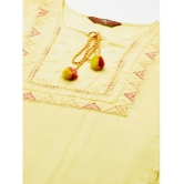 AMIRAS INDIAN ETHNICWEAR - Yellow Rayon Womens Straight Kurti ( Pack of 1 ) - None