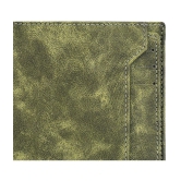 GEEO - Green Faux Leather Mens Two Fold Wallet ( Pack of 1 ) - Green