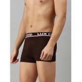 Lux Cozi - Multicolor Cotton Blend Mens Trunks ( Pack of 3 ) - None