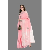 OFLINE SELCTION - Pink Silk Saree With Blouse Piece ( Pack of 1 ) - Pink