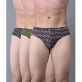 Pack of 3 Dollar Bigboss Assorted Printed Cotton Blend Men Brief - None