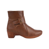 Shoetopia Brown Womens Ankle Length Boots - None