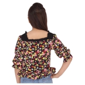 Smart Casual Floral Printed Half Sleeves Top - None