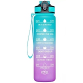 SHARUJA - Motivational Time Marker Multicolour Sipper Water Bottle 1000 mL ( Set of 1 ) - Multicolour