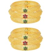 Sukkhi Divine Resplendent Gold Plated Bangle For Women (Set of 6) - None