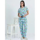 JILZ Blue Cotton Womens Nightwear Pajamas ( Pack of 1 ) - None