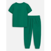 Trampoline Green Cotton Blend Boys T-Shirt & Trackpants ( Pack of 1 ) - None