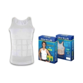 Slim N Lift White Slimming Vest gym tshirts /Gym Wear - L