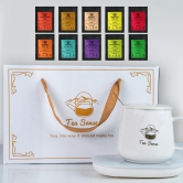 Tea Sense Aure Ceramic Cup Set with Best Seller Sampler Teas-Aure Cup Set (Free 15 Sample Pyramid Tea Bags worth Rs. 299)