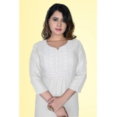 haya fashion - Grey Rayon Women's Straight Kurti ( Pack of 1 ) - None