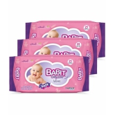 Babit Baby Wet Wipes | Alcohol Free with Lid Pack of 3 (25 wipes Each)