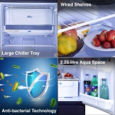 Godrej 180 L 2 Star Advanced Capillary Technology, With Jumbo Vegetable Tray Direct Cool Single Door Refrigerator (RD EDGE 205B WRF PP BL, Pep Blue)