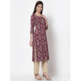 Kbz Pink Rayon Straight Kurti - Single - None