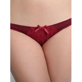 MRS QUEEN - Maroon Cotton Lycra Womens Bra & Panty Set ( Pack of 1 ) - None