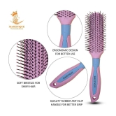 Majestique Flat Hair Brush Allpurpose Brush For Short Thick Tangles Hair Color May Vary