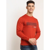 Rodamo Men Rust Printed Sweatshirt