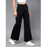 Miss Chase - Black Denim Wide Leg Womens Jeans ( Pack of 1 ) - None