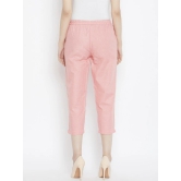 Women Peach-Coloured Relaxed Cigerette Trousers