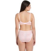 KYODO Pink Lycra Bra and Panty Set - Pack of 3 - None