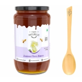 Farm Naturelle: Jamun Flower Honey, Wild Forest Honey |1450g and a Wooden Spoon |100% Pure Honey, Raw Natural Un-Processed - Un-Heated Honey | Lab Tested in Glass Bottle.