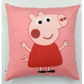 Peppa Pig Kids Velvet Cushion Cover Pink - 16” x 16”