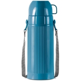 Milton Precious 1000 Plastic Insulated Flask, 910 ml, Capri Blue | BPA Free | Food Grade | Odour Free | Easy Grip | Easy to Carry| Light Weight | School | Kids | Picnic - Blue