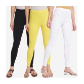 SELETA - Multicolor Cotton Women's Leggings ( Pack of 3 ) - None