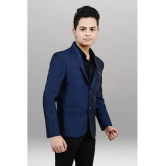 J D Creation - Royal Blue Cotton Blend Boys Blazer ( Pack of 1 ) - None