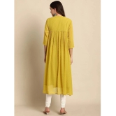 Janasya - Yellow Chiffon Womens Front Slit Kurti ( Pack of 1 ) - None