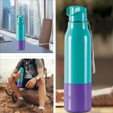 Milton Steel Sprint Insulated Inner Stainless Steel Water Bottle | Hot or Cold | 1 Pc Blue