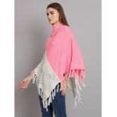 eWools.in Woollen Round Neck Women's Ponchos & Capes - Pink ( ) - None