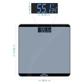 Hoffen Digital Electronic LCD Personal Health Body Fitness Bathroom Weighing Scale HO-18 Grey Grey