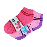 SELETA - Multicolor Cotton Blend Women's Ankle Length Socks ( Pack of 3 ) - None