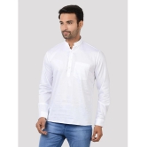 Maharaja - White 100 percent Cotton Mens Shirt Style Kurta ( Pack of 1 ) - None