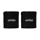 Omtex - Black Cotton Wrist Band ( 3 Pairs ) - One Size