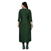 Lerkiza - Green Rayon Womens Straight Kurti ( Pack of 1 ) - XXL