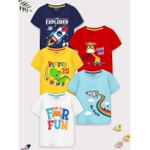 Trampoline Multi Color Cotton Blend Boys T-Shirt ( Pack of 5 ) - None