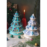 Snow White & Teal Christmas Tree - Set of 2 - Combo Pack