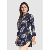 Meher Impex - Blue Crepe Women's Tunic ( Pack of 1 ) - None