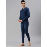 Lux Cottswool - Blue Cotton Blend Mens Thermal Sets ( Pack of 1 ) - None