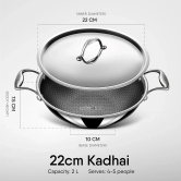 STAHL KADAI NS 6322 22CM  by Mahavir Home Store