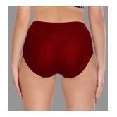 Madam - Maroon Modal Solid Womens Briefs ( Pack of 1 ) - None