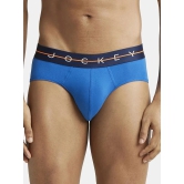 Jockey NY15 Men Cotton Elastane Solid Brief - Classic Blue - None