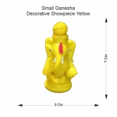 THE ALLCHEMY Small Size Glass Ganesha, Gifting Ganesha Statue (Yellow)