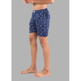 Navy Blue Cotton Mens Boxer- ( Pack of 2 ) - None