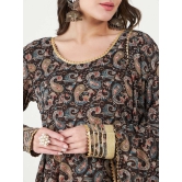 Paisley Printed Gotta Patti Anarkali Kurta with Dupatta