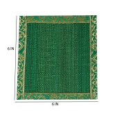 Silpakarman Bamboo Dining Mats - Green (Set of 13)