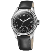 Newman Black Leather Analog Mens Watch