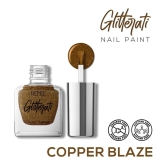 RENEE Glitterati Nail Paint - Copper Blaze, Quick Drying, Glittery Finish, Long Lasting, 10 Ml